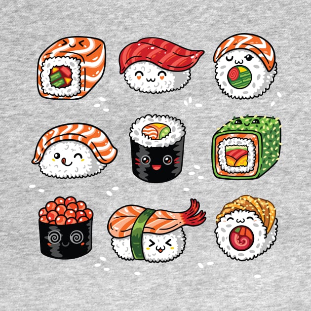 Kawaii sushi by PenguinHouse